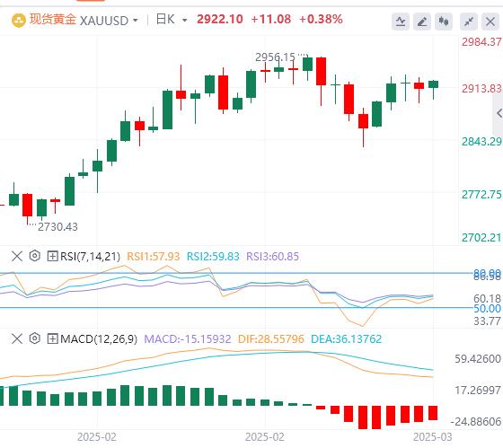 【XM外汇平台】：在特朗普政府放松对墨西哥和加拿大的关税压力后，黄金面临一些进一步的压力(图1)
