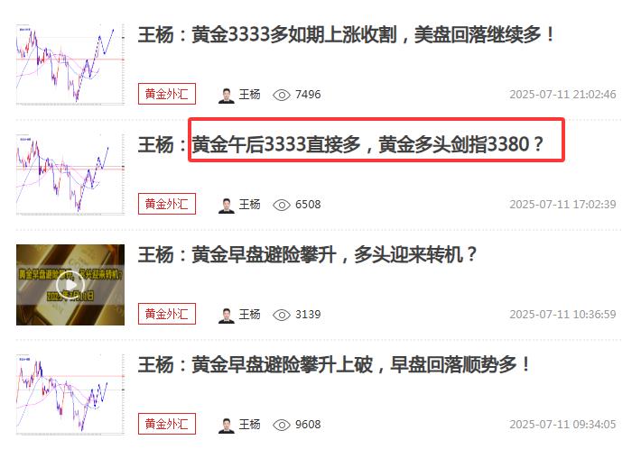 【XM官网】：黄金周五3333多如期上涨收割，下周强势继续多！(图1)